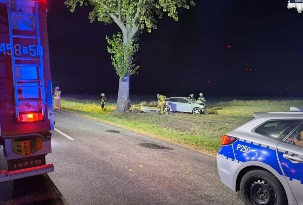 groźny wypadek z udziałem nietrzeźwego kierowcy w gminie wielowieś dwie osoby w szpitalu