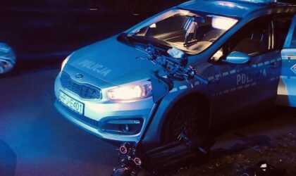 pościg za 32 latkiem na hulajnodze zakończony kolizją