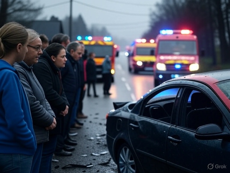 tragiczny wypadek drogowy na dk87 w barcicach