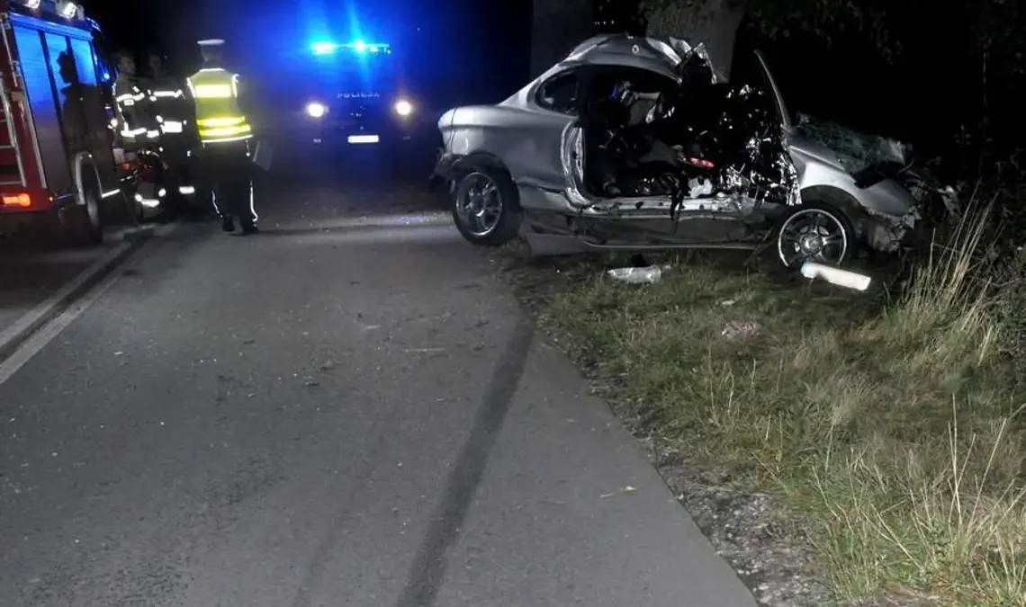 tragiczny wypadek pod starogardem gdańskim zginął 20 latek