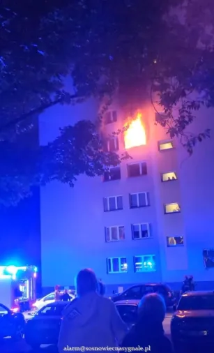 tragiczny pożar w sosnowcu jedna ofiara śmiertelna