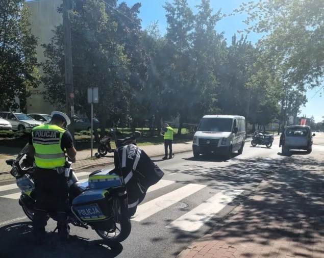 wypadek kierowcy skutera w zduńskiej woli