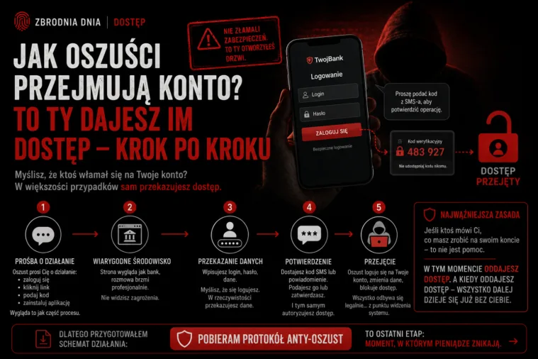 Jak oszuści przejmują konto? To Ty dajesz im dostęp – krok po kroku