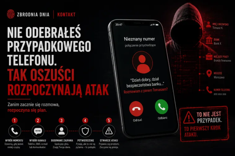 Nie odebrałeś przypadkowego telefonu. Tak oszuści rozpoczynają atak