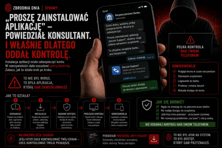 „Proszę zainstalować aplikację” – powiedział konsultant.